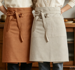 Linen Half Apron — Large Pocket, Unisex