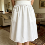 Linen Ruffled Apron — Double Pocket, Adjustable - Image 2