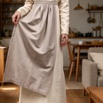 Linen Half Apron — Medieval Vintage Style (Women's)