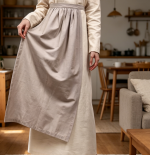 Linen Half Apron — Medieval Vintage Style (Women's)
