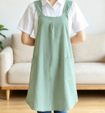 Unisex Cross-Back Linen Apron with Pocket - Image 2