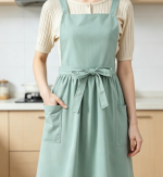 Women's Linen Pinafore Apron — Vintage-Style Pocket - Image 2